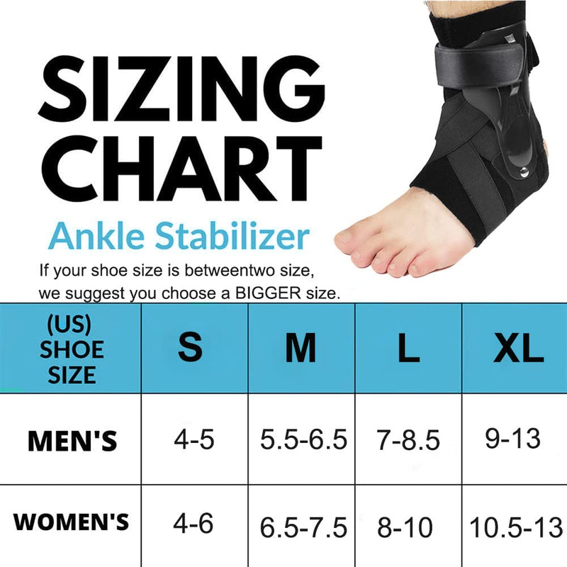 [Australia] - Ankle Brace for Sprained Ankle, Ankle Support Brace with Side Stabilizers for Men & Women , Ankle Splint Stabilizer Volleyball, Basketball, Ankle Supports for Women (Update M) Update Medium 