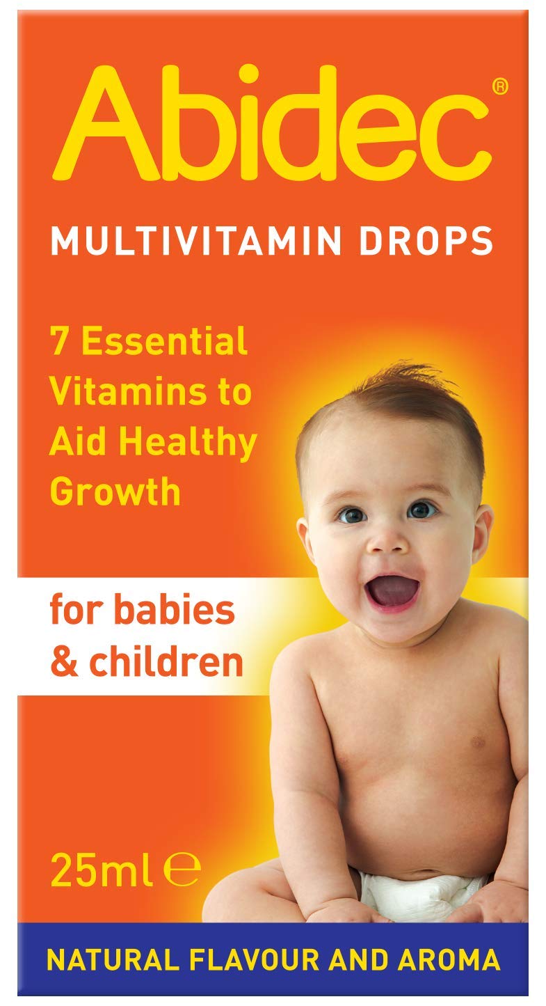 [Australia] - Abidec Kid Baby Multivitamin Drops – Aids Healthy Growth Contains Vitamin D, C and A – Suitable from Birth, Natural flavour and aroma, 25 ml 