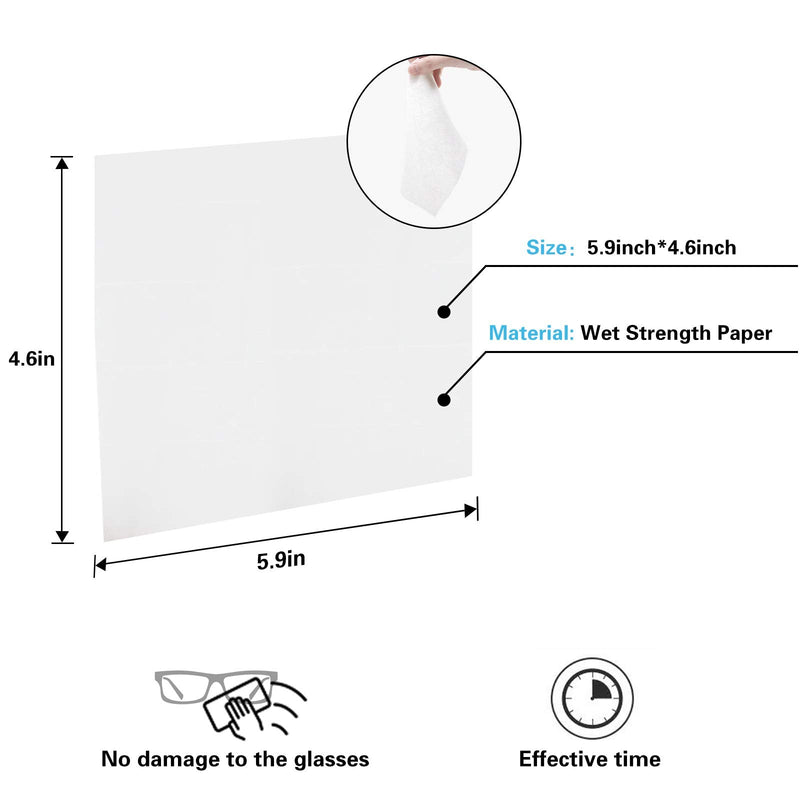 [Australia] - Anti Fog Glasses Wipes MOSSLIAN Lens Cleaning Wipes for Glasses, Smartphone, iPhone, Screens and Other Delicate Surfaces, Pack of 50 50 Count (Pack of 1) 