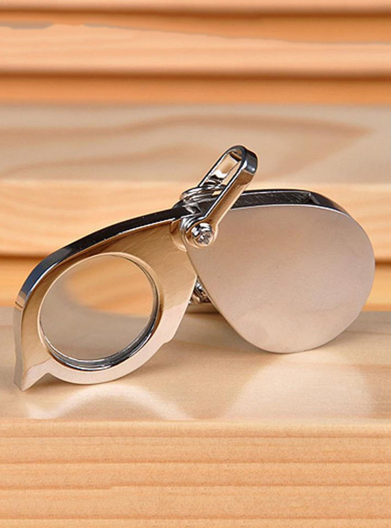 [Australia] - 15x Pocket Magnifier Gift Metal Folding Magnifying Glass with Key Chain Jewelry Loupe Lens 20mm for Reading Maps, Labels, Crafts,Coins, Inspection, Low Vision 15x 