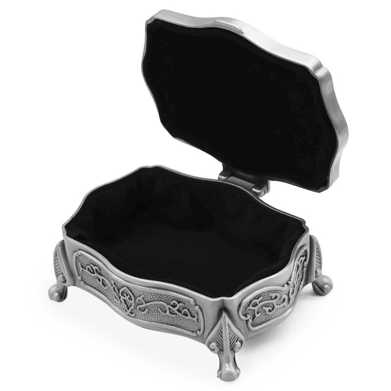 [Australia] - AVESON Rectangle Vintage Metal Jewelry Box Trinket Gift Box Chest Ring Case for Girls Ladies Women, Small 