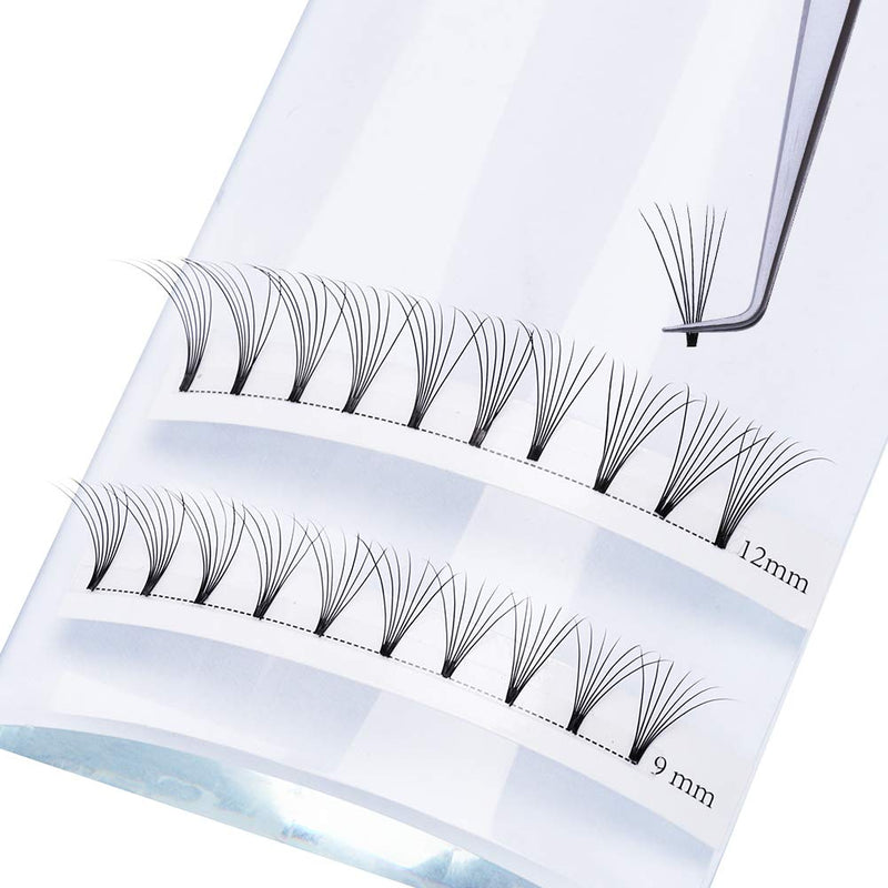 [Australia] - 2 Tray Volume Russian Lashes 7D Short Stem C Curl 0.10 Thickness 13mm+15mm Pre Made Russian Lashes Volume Lashes Russian Lashes Pre Made Russian Lashes(7D-0.10-C-13+15) 7D010C 13+15 