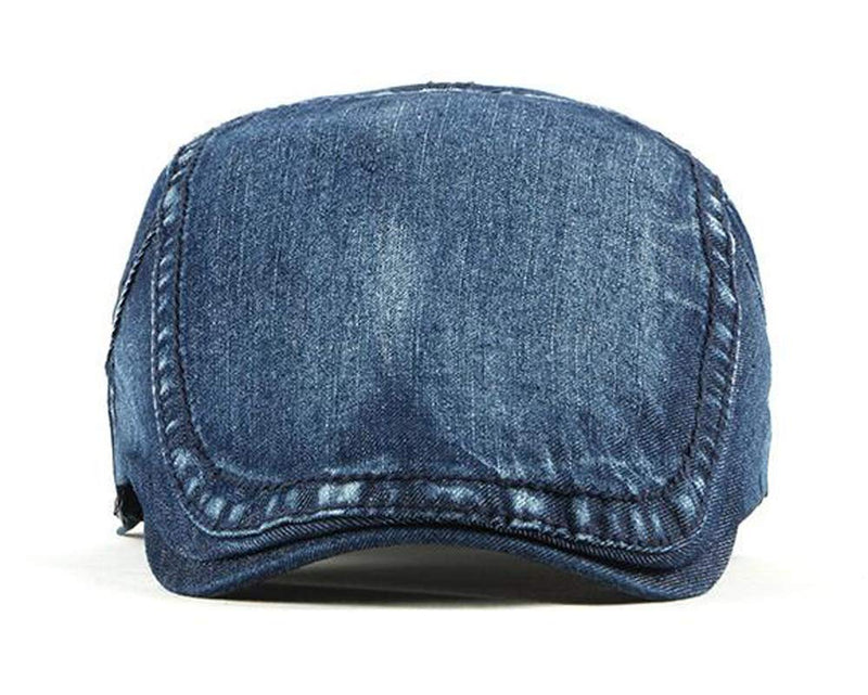 [Australia] - 2 Pack Mens Denim Cotton Newsboy Cap Ivy Gatsby Driving Hunting Cabbie Hats 2 Pack-c 