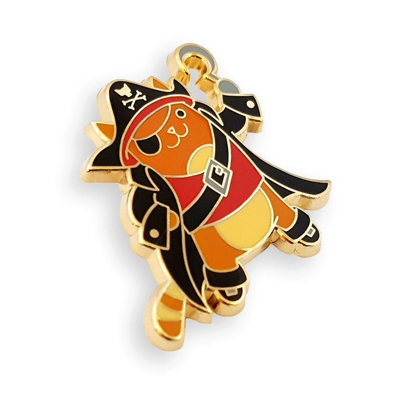 [Australia] - Pinsanity Cute Pirate Cat Enamel Lapel Pin 