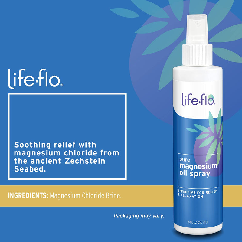 [Australia] - Life-Flo Pure Magnesium Oil | 100% Pure Magnesium Chloride Spray from Ancient Zechstein Seabed | For Relaxing & Rejuvenating Muscles & Joints | 8 oz 8 Fl Oz (Pack of 1) 