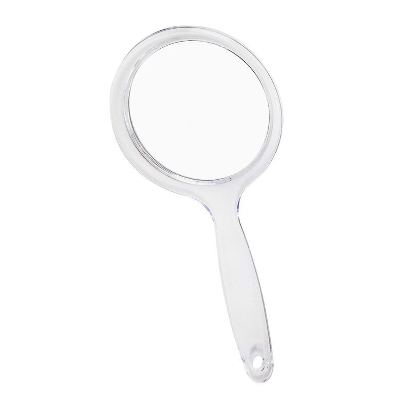 [Australia] - RUCCI Round Hand Held Magnifying Makeup Mirror 10X 1X Clear Acrylic Double-Sided Mirror with Handle 