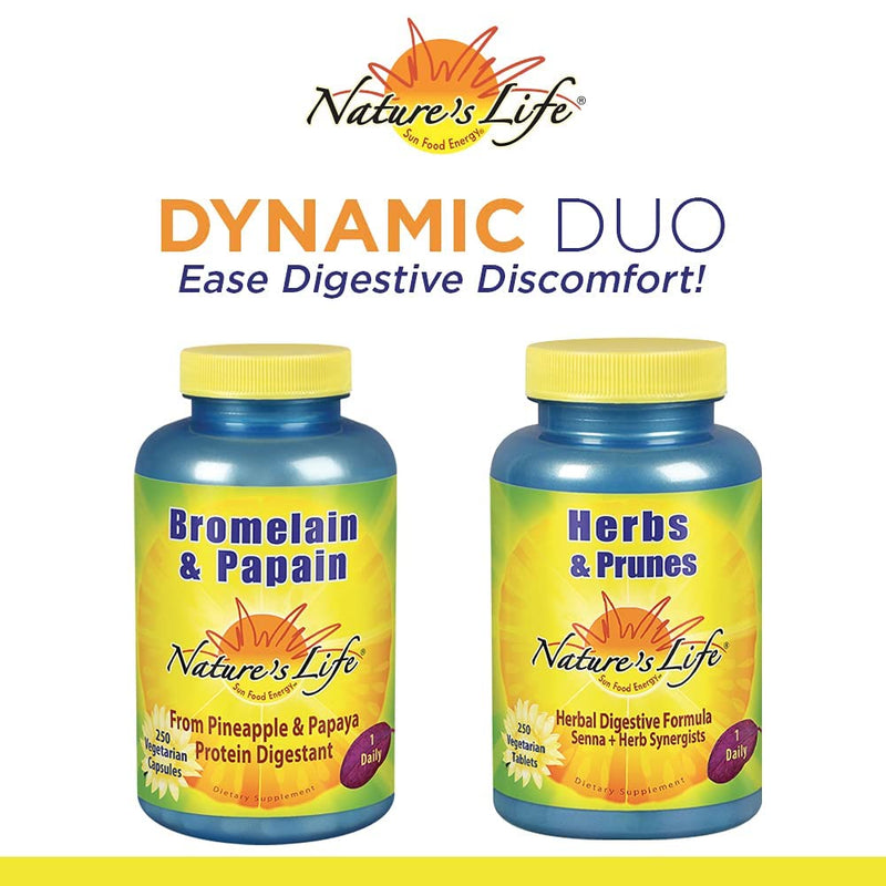 [Australia] - Natures Life Herbs & Prunes | 400mg Senna & Herbal Blend for Healthy Digestion Support | Non-GMO | 250 Tabs, 250 Serv. 250 Count (Pack of 1) 