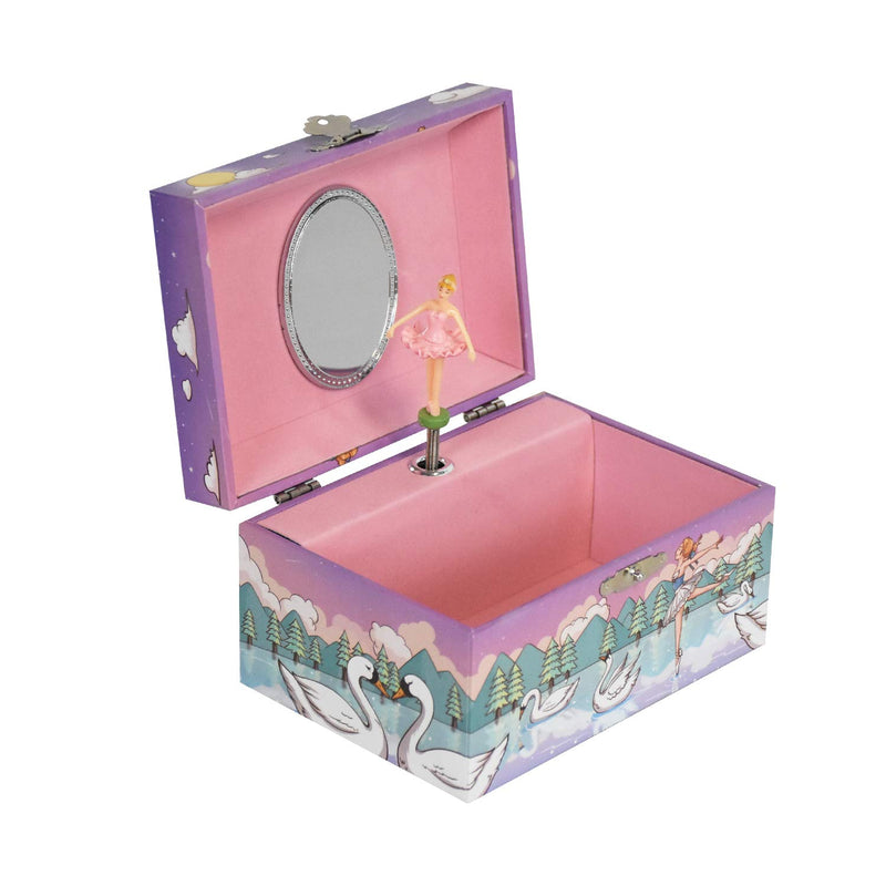 [Australia] - Laxury 5-inch Music Jewelry Box, Swan And Ballerina Design, Kids Jewelry Box, Ballerina Jewelry Box, Jewelry Boxes For Girls, Gifts For Girls From 7 To 12 Years Old 