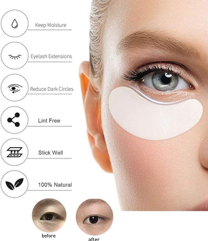 [Australia] - Chargenyang Under Eye Gel Pads Eyelash Extension Pads Lint Free DIY False Eyelash Lash Extension Makeup Eye Gel Patches Pack (50 Pair) 50 Pair 