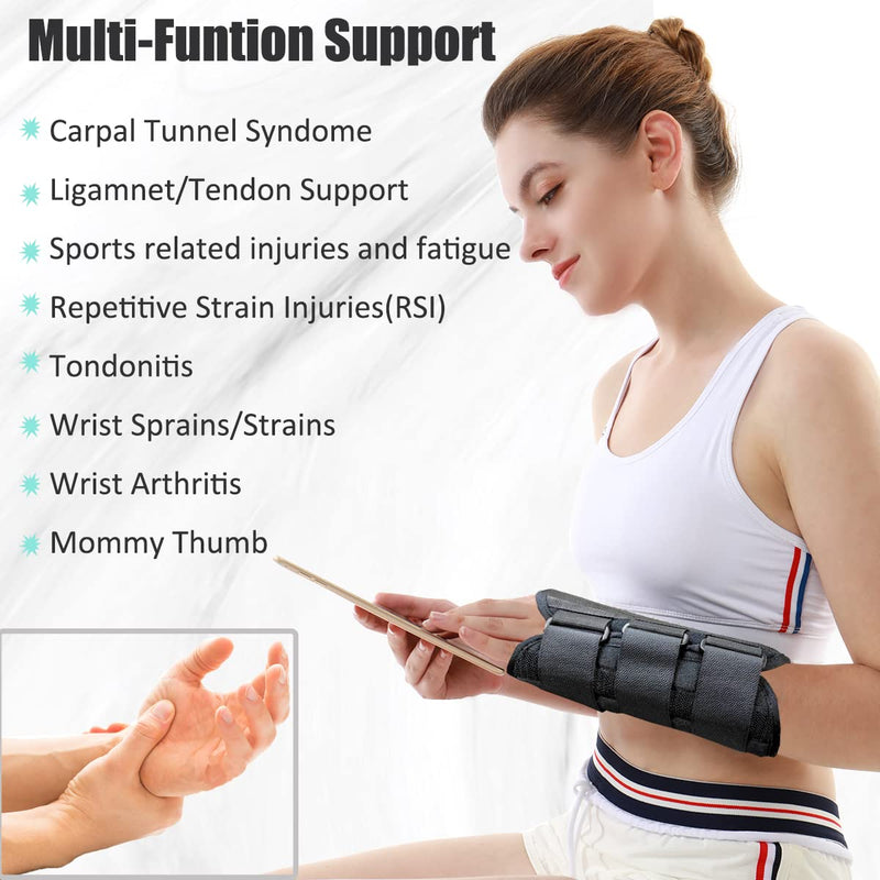 [Australia] - HKJD Carpal Tunnel Wrist Brace for Left and Right hand, Breathable Sleep Wrist Splint, Adjustable Hand Support Brace with Removable Metal Splint Relieve Wrist Pain,Tendonitis, Arthritis Medium 