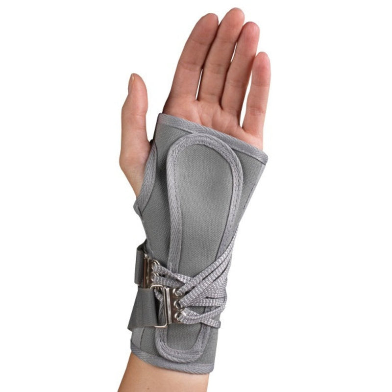 [Australia] - OTC Wrist Splint, Cock-Up Lacing, Canvas, ProChoice, Grey, Small (Left Hand) Small (Pack of 1) Gray (Left Hand) 