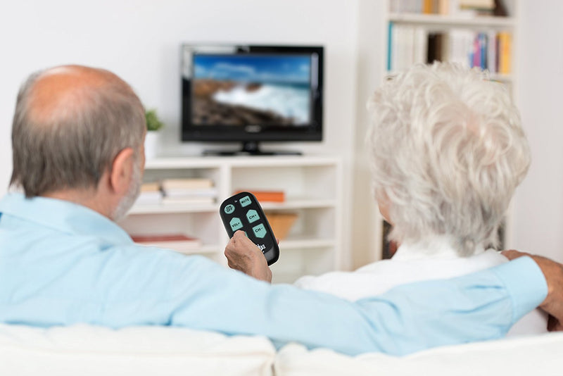 [Australia] - Universal Big Button TV Remote - DT-R08B EasyMote | Backlit, Easy Use, Smart, Learning Television & Cable Box Controller, Perfect for Assisted Living Elderly Care. Black TV Remote Control 