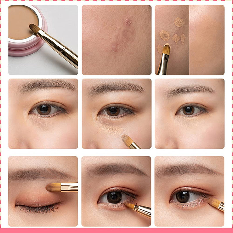 [Australia] - CGJIANG Lip Brush Retractable Lip Brushes Portable Dual End Lipstick Brush Eye Make Up Brushes Concealer Brushes Eye Shadow Brush Lip Brush tool Lip Contours Makeup Brush 