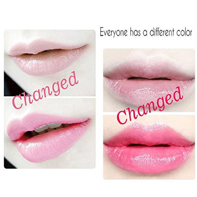 [Australia] - Pack of 6 Crystal Flower Jelly Lipstick, FirstFly Long Lasting Nutritious Lip Balm Lips Moisturizer Magic Temperature Color Change Lip Gloss (Pink) Pink 