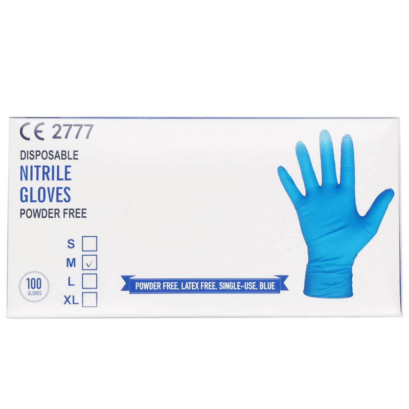 [Australia] - Nitrile Gloves Disposable Powder Free Premium Blue | Medical, tattoo parlours, food handling, cosmetics, industrial, general health & safety etc XL (Pack of 100) 