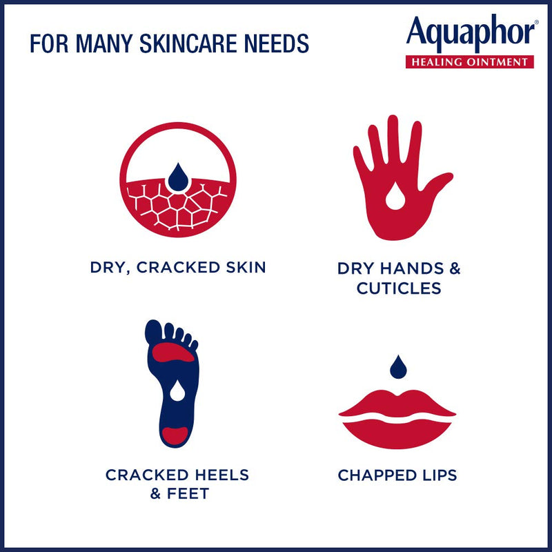 [Australia] - Aquaphor Healing Ointment - Moisturizing Skin Protectant for Dry Cracked Hands, Heels and Elbows - 14 oz. Jar 