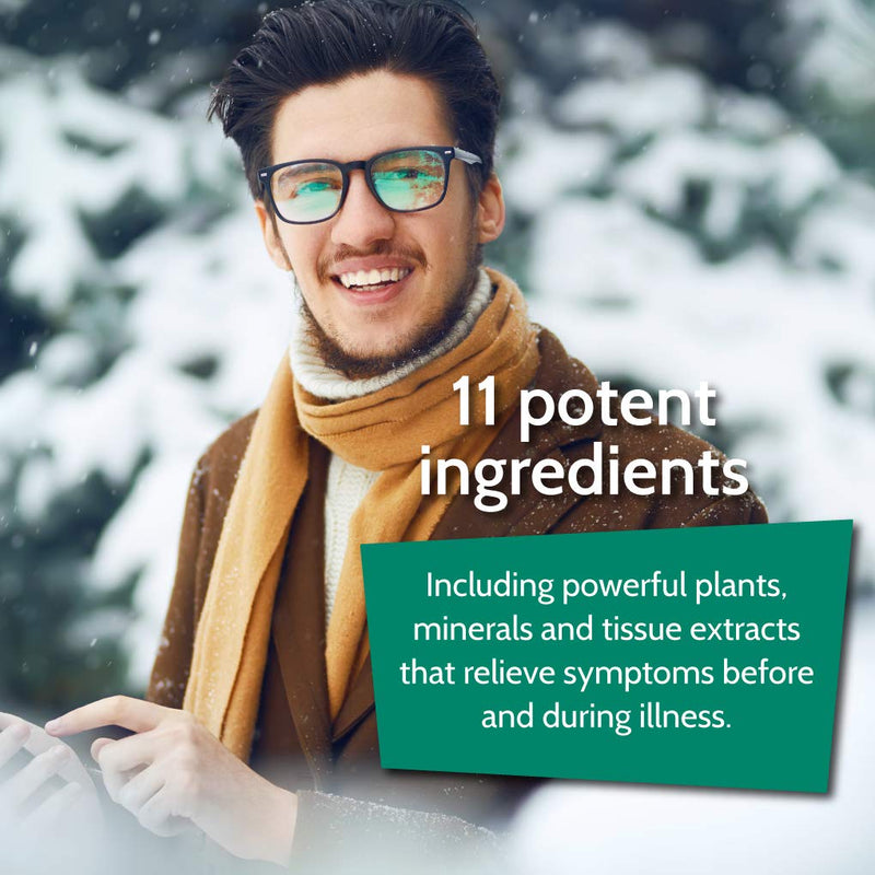 [Australia] - BHI Flu + Cold Multi-Symptom Relief Natural Safe Non-Drowsy Remedy 11 Targeted Homeopathic Active Ingredients for Body Aches, Fatigue, Chills & Headache - 100 Tablets 