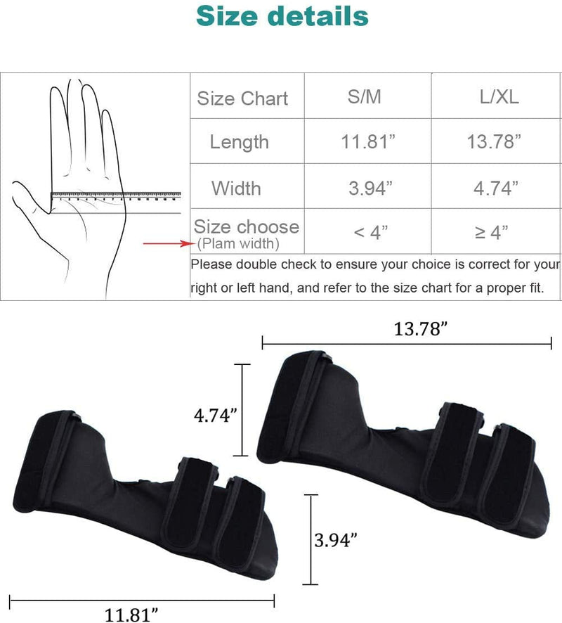 [Australia] - Soft Resting Hand Splint Night Wrist Splint Support Immobilizer Finger Wrist Fracture Fixation Scaffold for Stroke Hand Pain Tendinitis Sprain Fracture Arthritis Dislocation (Large, Left) Large for Left hand 