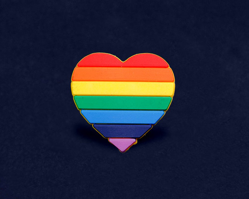 [Australia] - Fundraising For A Cause | Silicone Pride Heart Flag Rainbow Pins - Cheap Pride Pins - LGBTQ+ Pins for Women & Men 5 