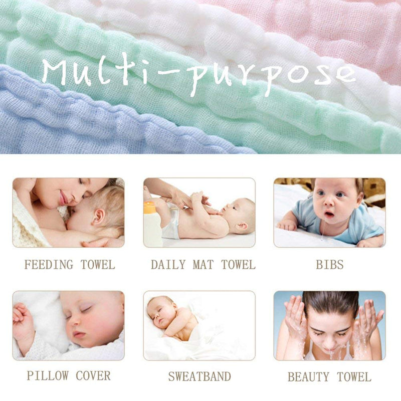 [Australia] - Extra Large Muslin 70x70 Baby Muslin Squares | 100% Cotton Muslin Cloths for Baby | Soft Muslin Wash Cloths, Muslin Swaddle Blanket | Baby Essentials for Newborn (Mint, Pack of 6) 