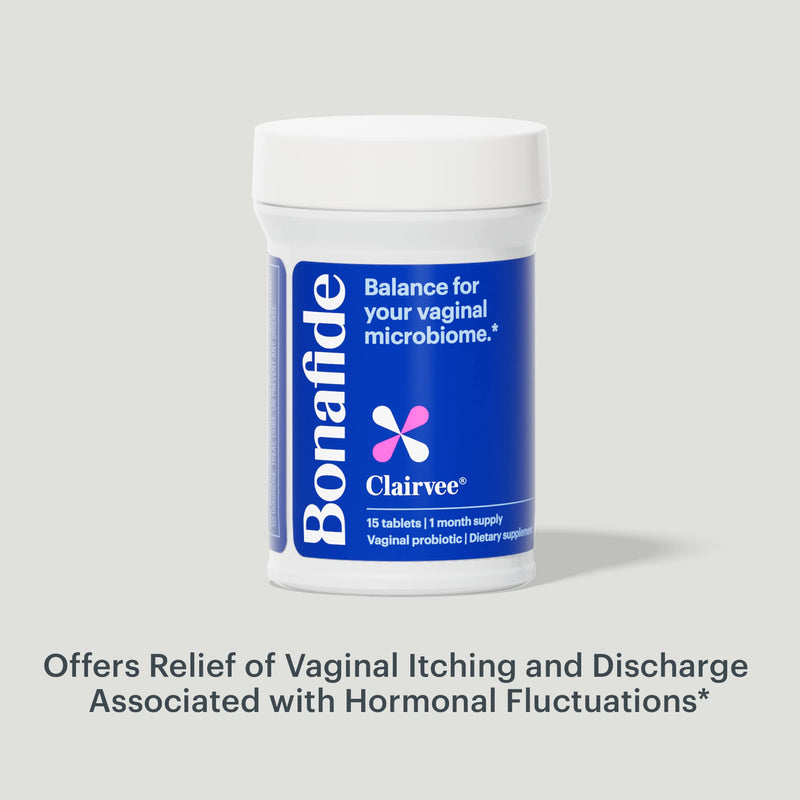 [Australia] - Bonafide Clairvee – Vaginal Probiotic – Hormone-Free, Drug-Free Relief from Vaginal Itching and Discharge Due to Hormonal Fluctuations* – 1 Month Supply (15 Capsules) 