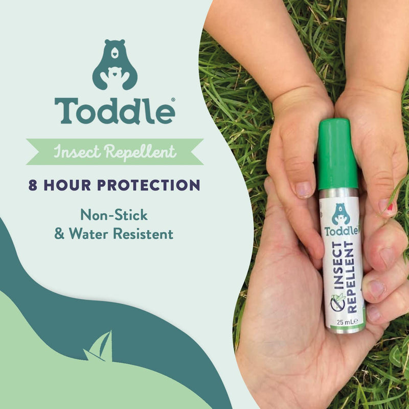 [Australia] - Toddle Insect Repellent Spray 25ml | Gentle Deet-Free Alternative | Safe for Infants and Pregnant Women | 8 Hours Water-Proof Bug Protection | Perfect to Combat Mosquitoes, Midges & Biting Insects 1 