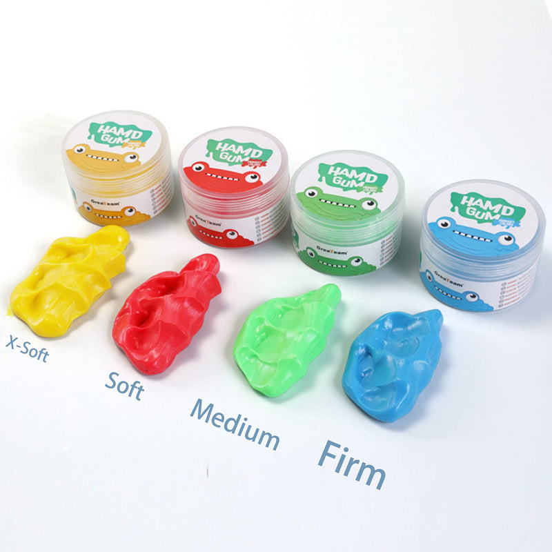 [Australia] - Exercise Putty - Therapy Putty - Play Putty for Kids (4 Pack, 1.8-oz Each) Hand Exercise Rehabilitation, Stress and Anxiety Relief, Increase fine Motor Skills and Finger Strength. - CLOUD PUTTY 