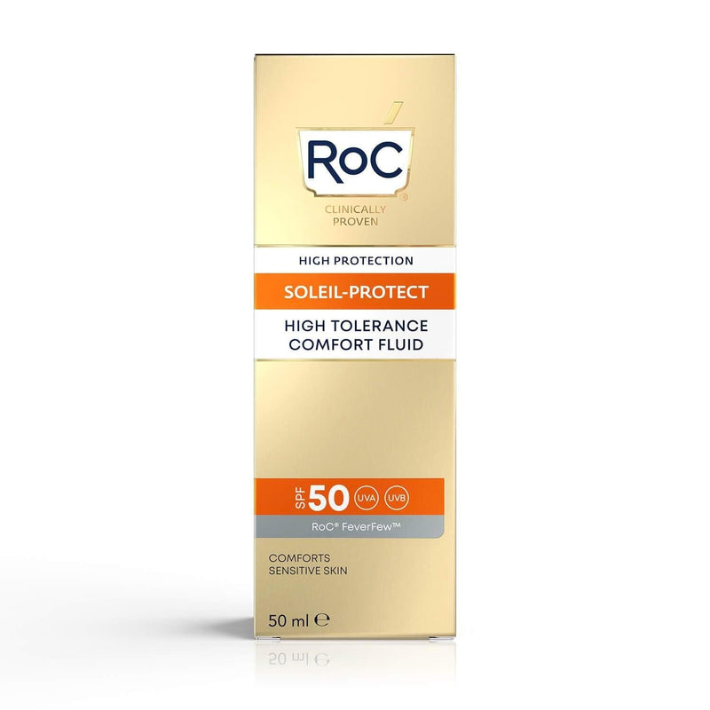 [Australia] - RoC - Soleil-Protect High Tolerance Comfort Fluid SPF 50 - Face Moisturiser - Hypoallergenic Sunscreen - Sensitive Skin - 50 ml High Tolerance SPF 50 