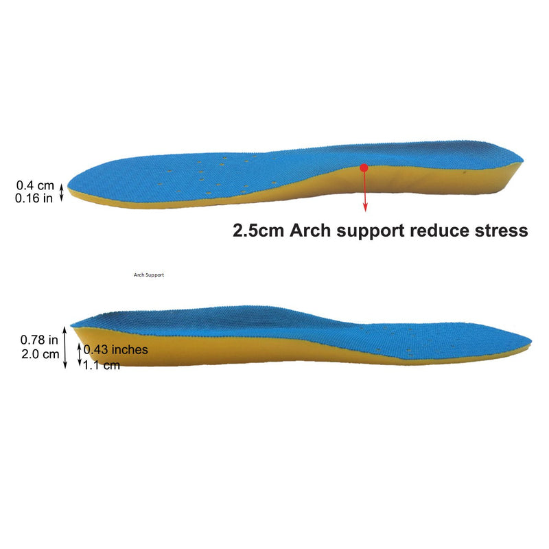 [Australia] - Shoe Insoles, Orthotic Insoles, Memory Foam Insoles Providing Great Shock Absorption and Cushion, Best Insoles for Men and Women for Everyday Use (S) S (Women 5-6/ Kids 2-5) 