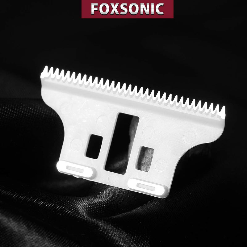 [Australia] - FOXSONIC 2pcs Replacement Ceramic Blades for 8081 WAHL Detailer T-WIDE Trimmer Blade 32 teeth with box (WHITE) WHITE 