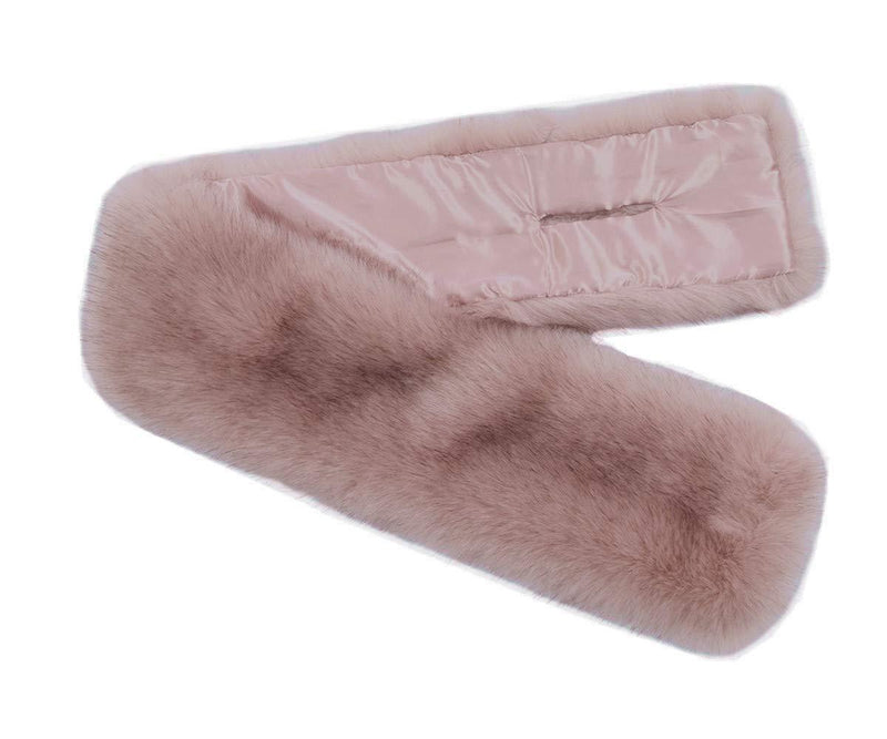 [Australia] - Saferin Women's Winter Fake Faux Fur Scarf Collar Shawl Neck Warmer 1-dark Pink 