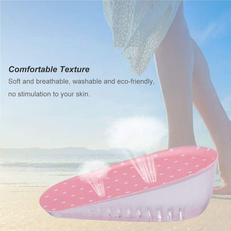 [Australia] - Silicone Shoe Insoles, Silicone Gel Adhesive Insoles Height Increase Foot Orthotic Arch Support Shoes Heel Pads(3.5cm-Pink) 3.5cm Pink 