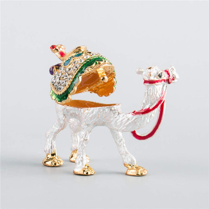 [Australia] - Cute Camel Decor Figurines Collectible,Hinged Camel Animal Trinket Jewelry Box 