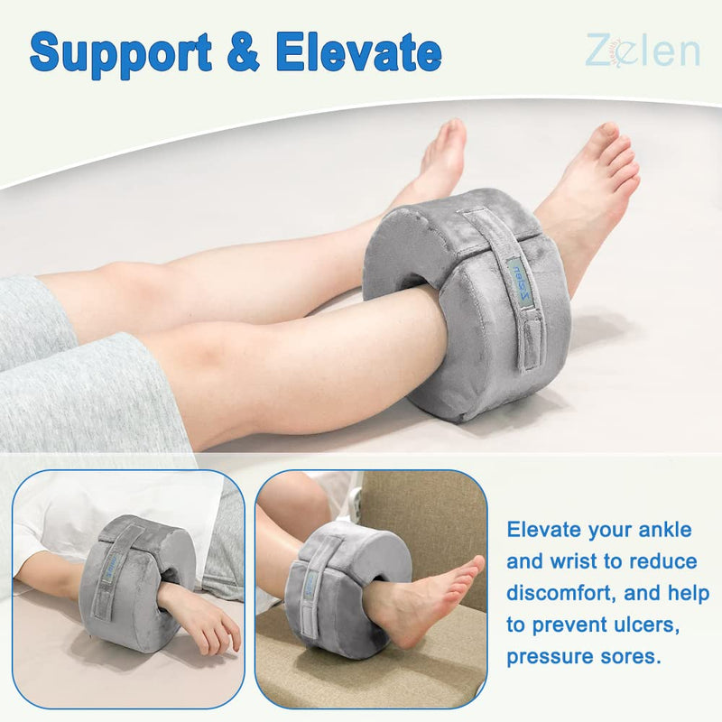 [Australia] - Foot Elevation Pillow Ankle Wedge Heel Elevator Cushion Foot Support Pillow Medical Ankle Cushion for Foot Pressure Bed Sore Ulcer Sleeping Foot Leg Rest Elevated Support Foam (Medium, 1 PCS) Medium 