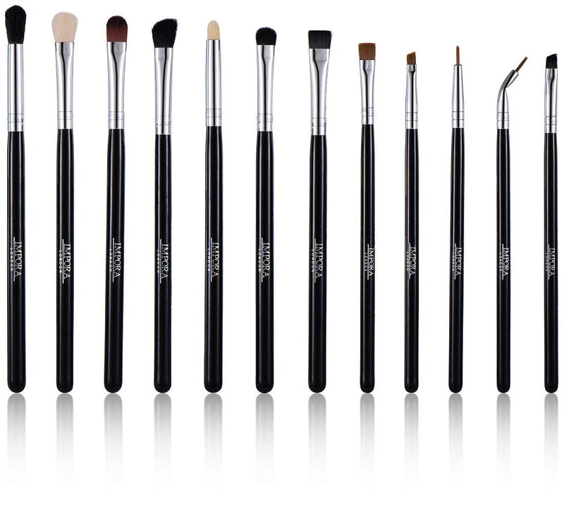 [Australia] - Eye Makeup Brush Set by Impora London. Includes - Eyeshadow Brushes, Blending Brush, Crease Brush, Eyeliner Brush & more [12 Brushes]. 