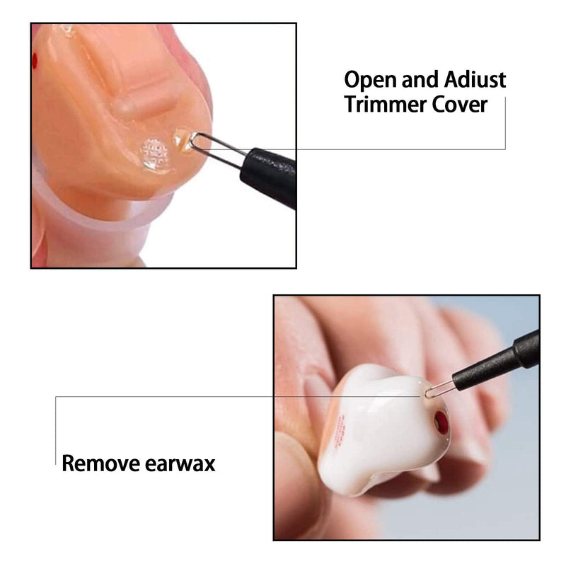 [Australia] - 6Pcs Hearing Aid Disassembly Cleaning Tool Kit Multi-Functional Brushes with Magnet Wax Loop Vent Cleaner Steel Pick Microfiber Cloth Universal 