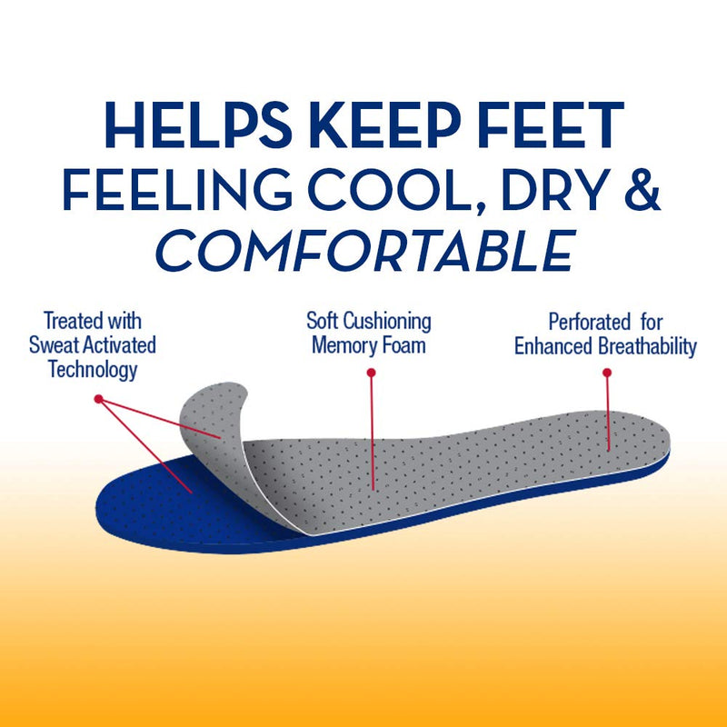 [Australia] - Arm & Hammer Odor Control Soft Step Insoles, Memory Foam Insoles for Men, Memory Foam Insoles for Women, Best Insoles for Standing All Day, Foot Inserts, Shoe Inserts Men and Women -6 Pairs 6 pair 