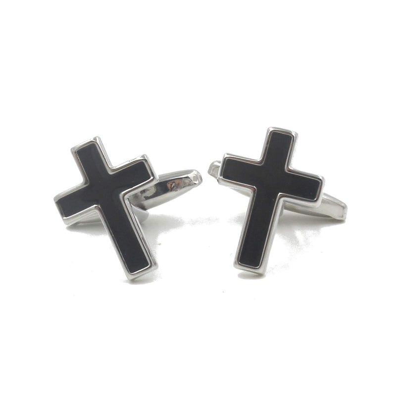 [Australia] - Cross Christian Pair of Cufflinks & Tie Bar Clip 