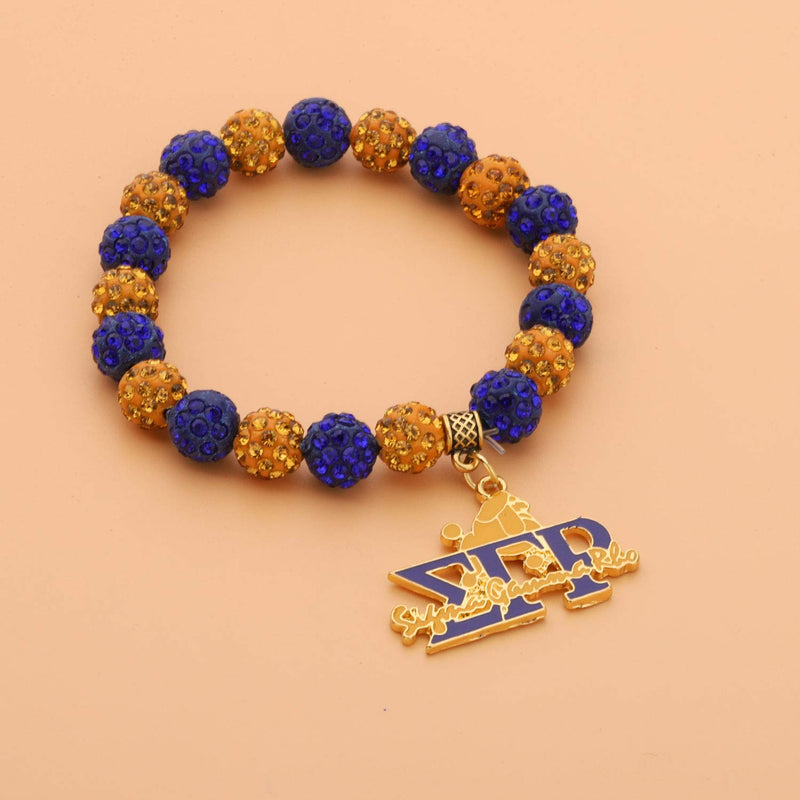 [Australia] - UJIMS Sigma Gamma Rho Sorority Paraphernalia Necklace SGRho Inspired Gift Earrings Greek Greece Sorority Gift for Her SGRho Inspired Bead Bracelet 