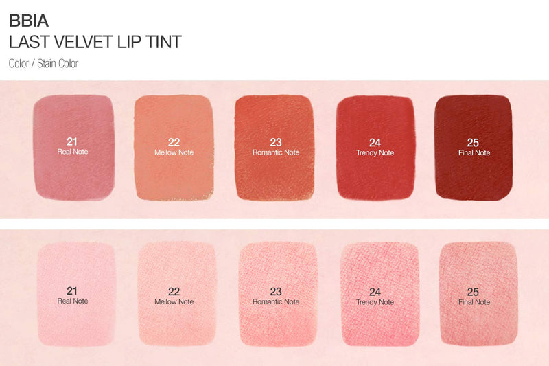 [Australia] - BBIA Last Velvet Lip Tint Note Series, Brown Coral (23 Romantic Note) 0.18 Ounce 23 Romantic Note 