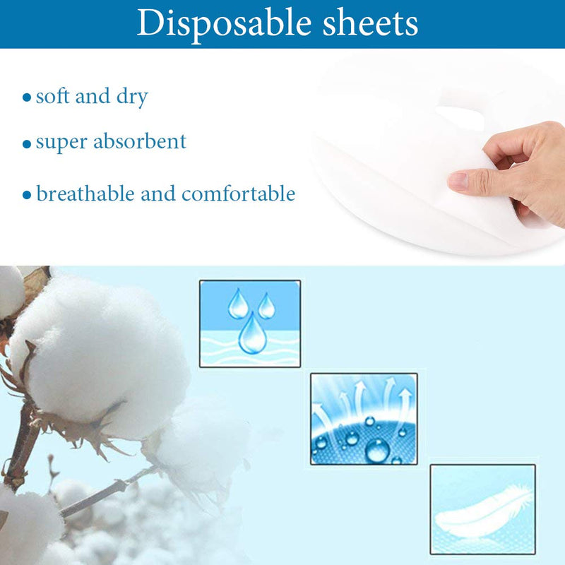 [Australia] - 100Pcs Disposable Face Massage Pad,Pillow Cushion for Salon SPA Face Hole Pillow Mat for Beauty Salon, Massage,Tattoo, Hotels, Mattress Cover, Daily Life Use for Person and Pet 