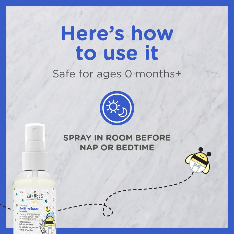 [Australia] - Zarbee's Baby Sleep Spray, Calming Bedtime Spray with Natural Lavender and Chamomile to Help Infant Nighttime Routine, 2oz Bottle Baby (0+ Months) 