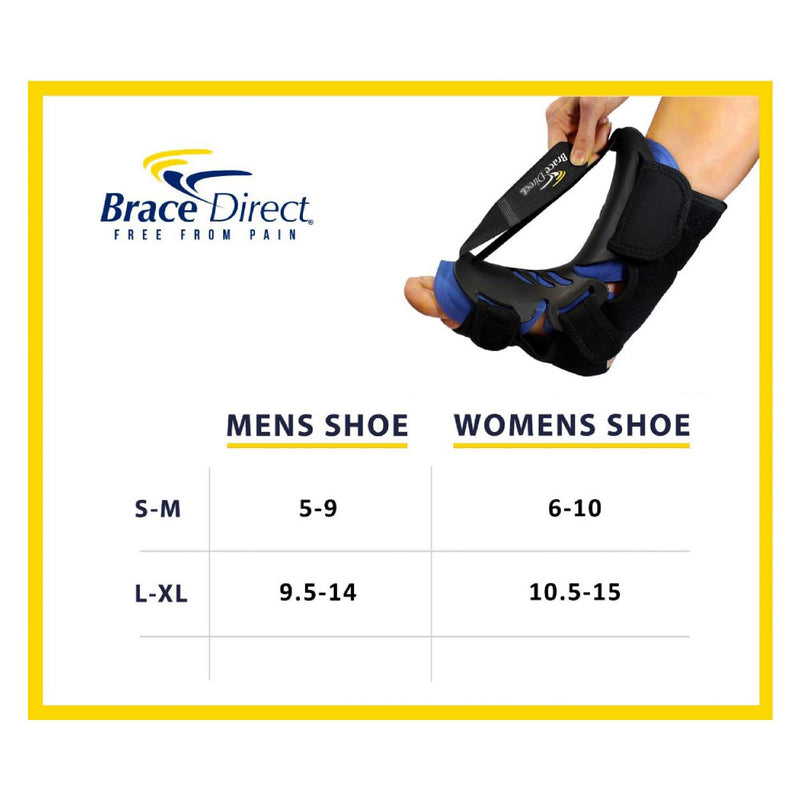 [Australia] - Hybrid Adjustable Night Splint Orthotic Brace- Pain Relief from Plantar Fasciitis, Heel Pain, Arch Pain, Achilles Tendinitis, and Foot Drop by Brace Direct Small/Medium (Pack of 1) 