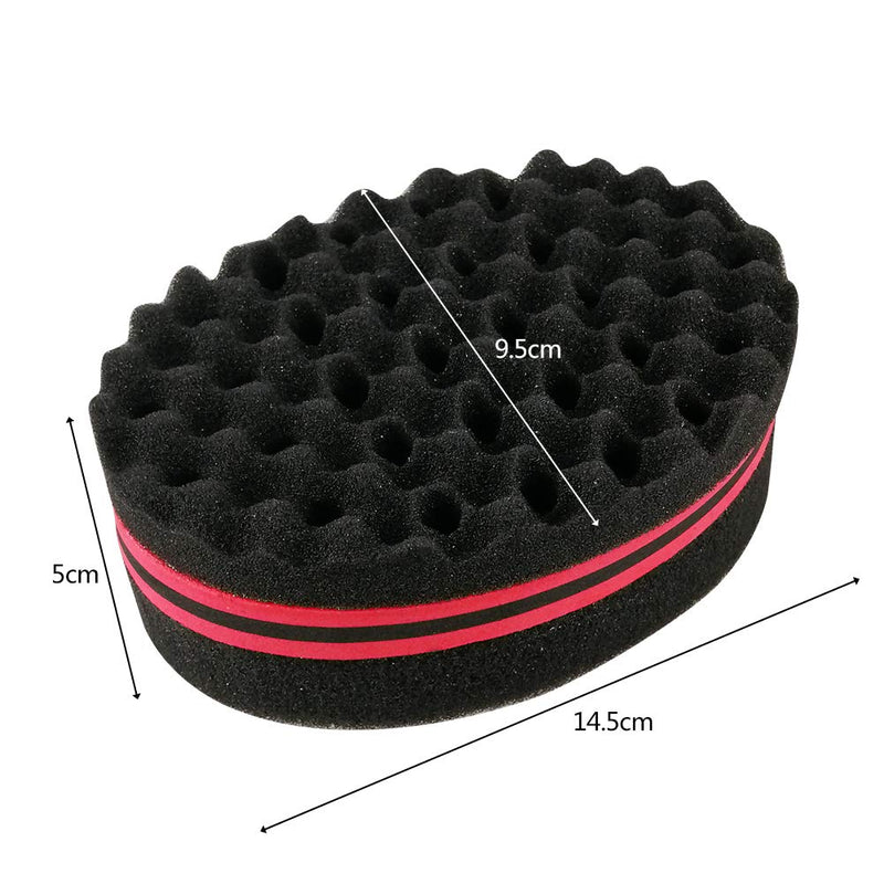 [Australia] - Rainmae 2PCS Hair Sponge Brush for Twists, Coils Wave Hair, Curls Dread Afro Hair Suitable Home and Barber 