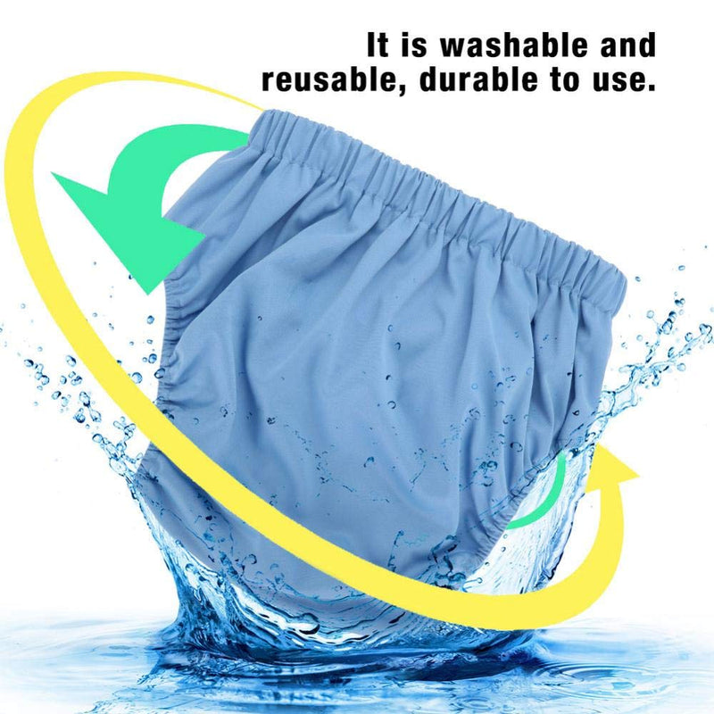 [Australia] - Adults Diapers Reusable Adult Nappy Washable Adjustable Large Diaper for for Women, Men Bariatric, Seniors, Patients Incontinence Care(Blue) Blue 