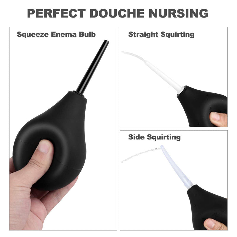 [Australia] - RANEU Enema Bulb Anal Douche Enema Kit for Women & Men with 3 Nozzles (4 Piece Set) 4 Piece Set 