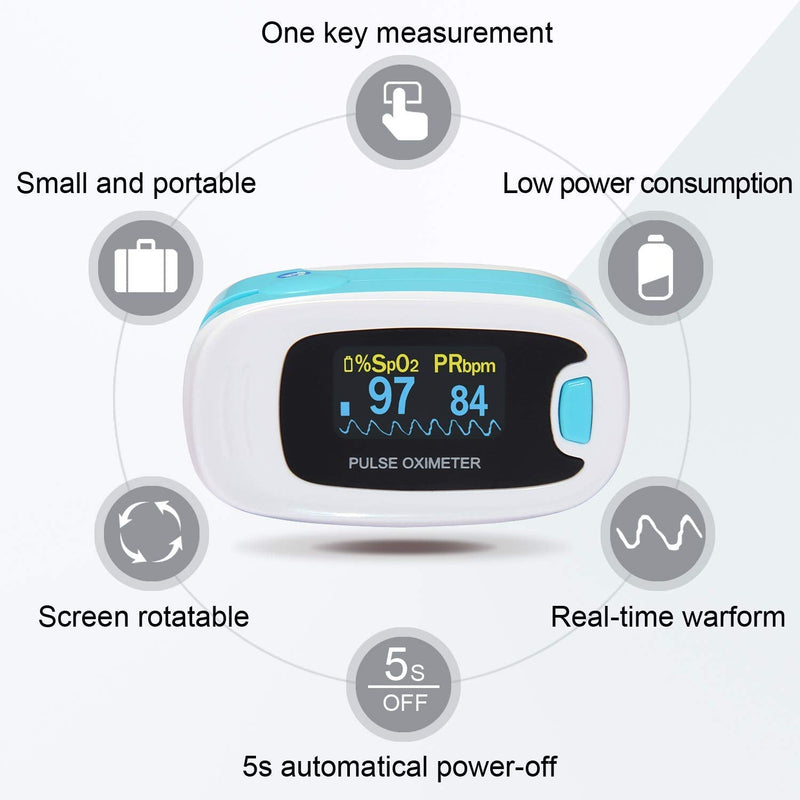 [Australia] - CONTEC CMS50NA Pulse Oximeter SpO2 and PR Value Waveform Blood Oxygen Neck/Wrist Corda 