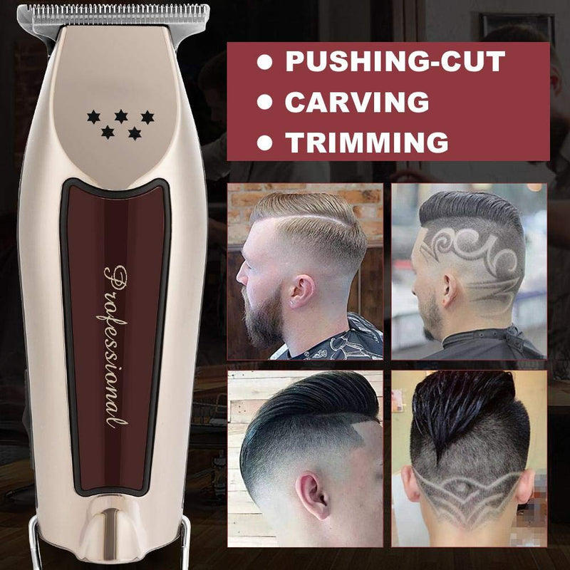 [Australia] - FILFEEL T-Blade Trimmer, 5 Star Cordless Precision Trimmer for Lining & Close Trimming, Professional Hair Cutting Kit for Barbers and Stylists (Silver) Silver 