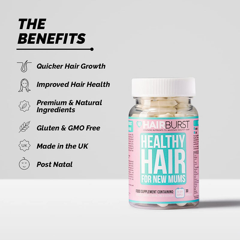[Australia] - Hairburst Pregnancy Vitamins for Hair Growth - 1 Month Supply - 30 Capsules - Reduce Hair Loss - Faster Hair Growth - Contains Folic Acid 400 mcg 