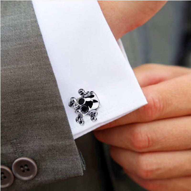 [Australia] - BodyJ4You 4PC Cufflinks Button Men's Shirt Classic Modern Design Business Jewelry Gift Set Style H 